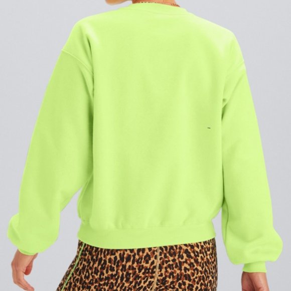 Fabletics - Forever Fleece Crewneck Sweater - Size XL - Neon - Picture 2 of 4